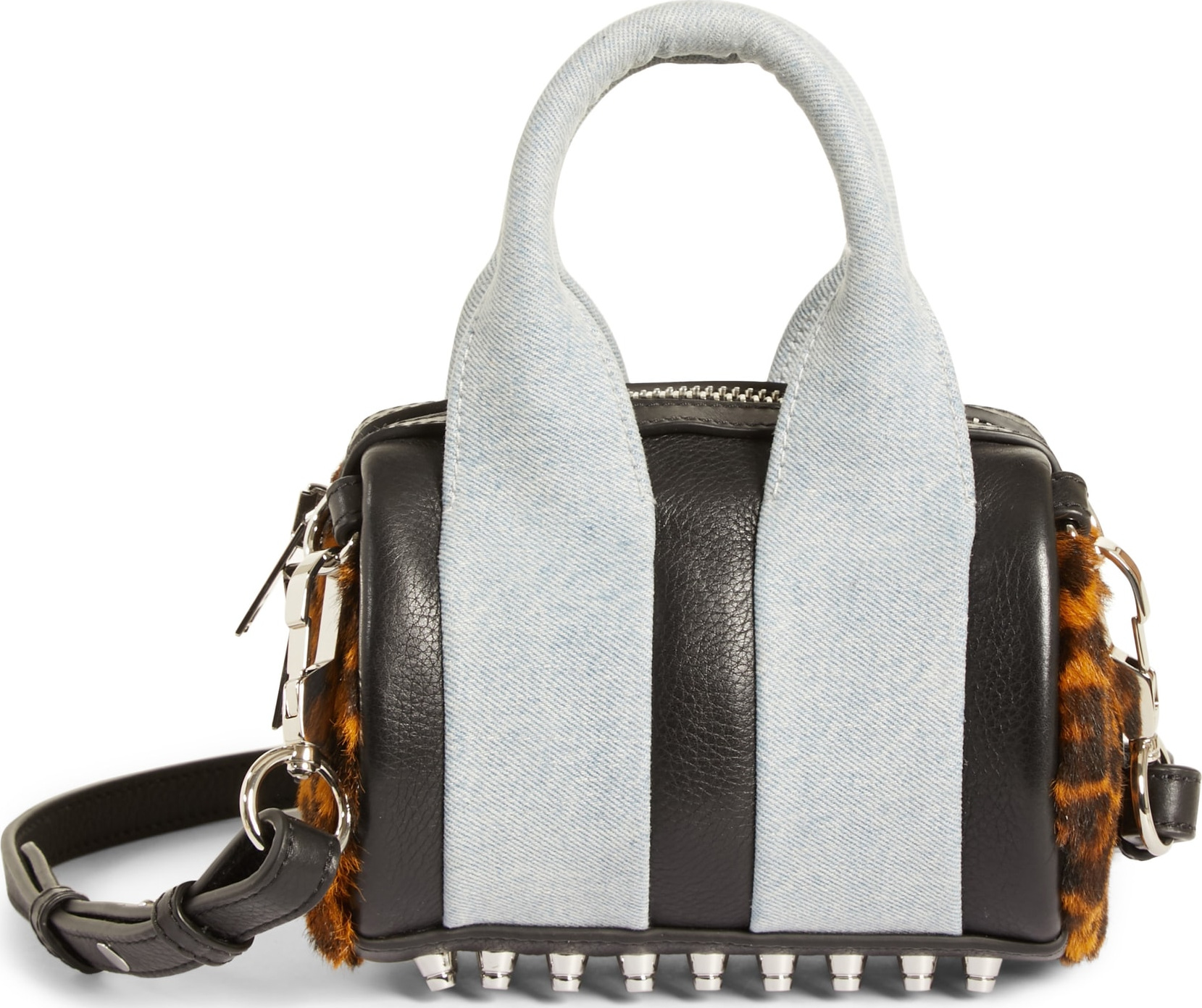 Alexander Wang Baby Rockie Mixed Media Crossbody Bag