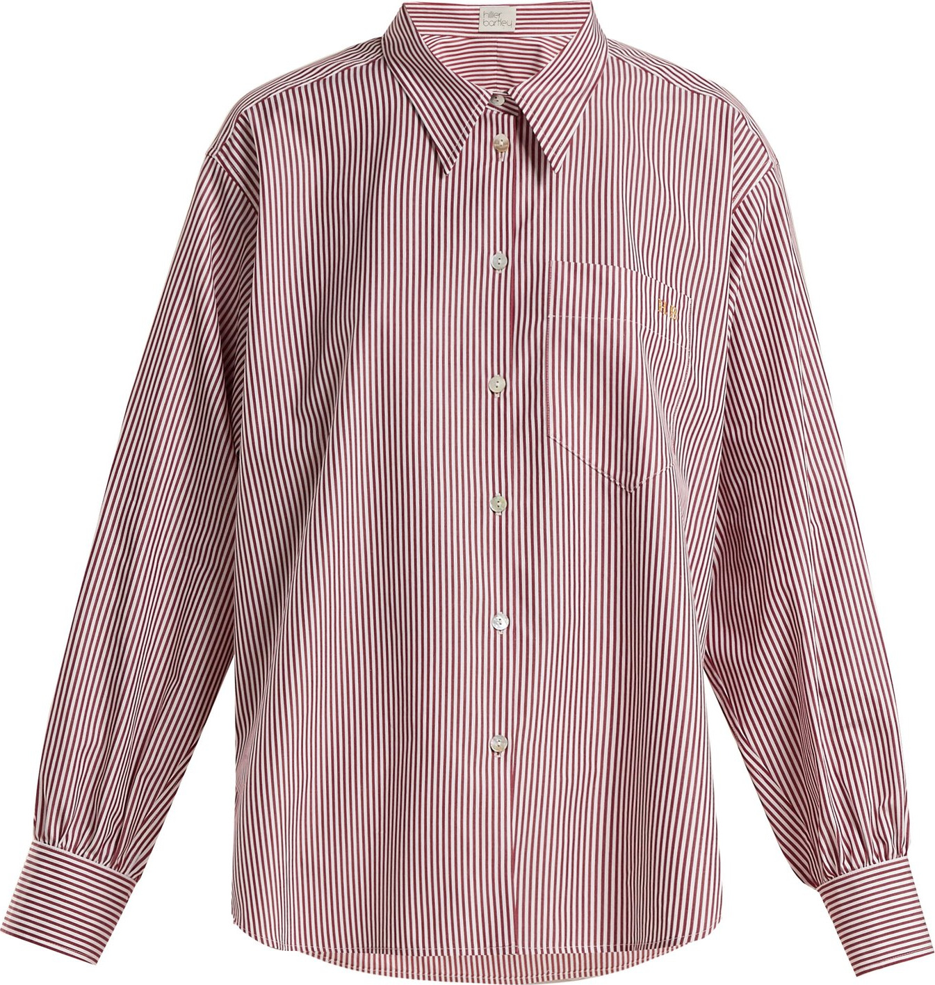 Hillier Bartley Oversized striped cotton shirt