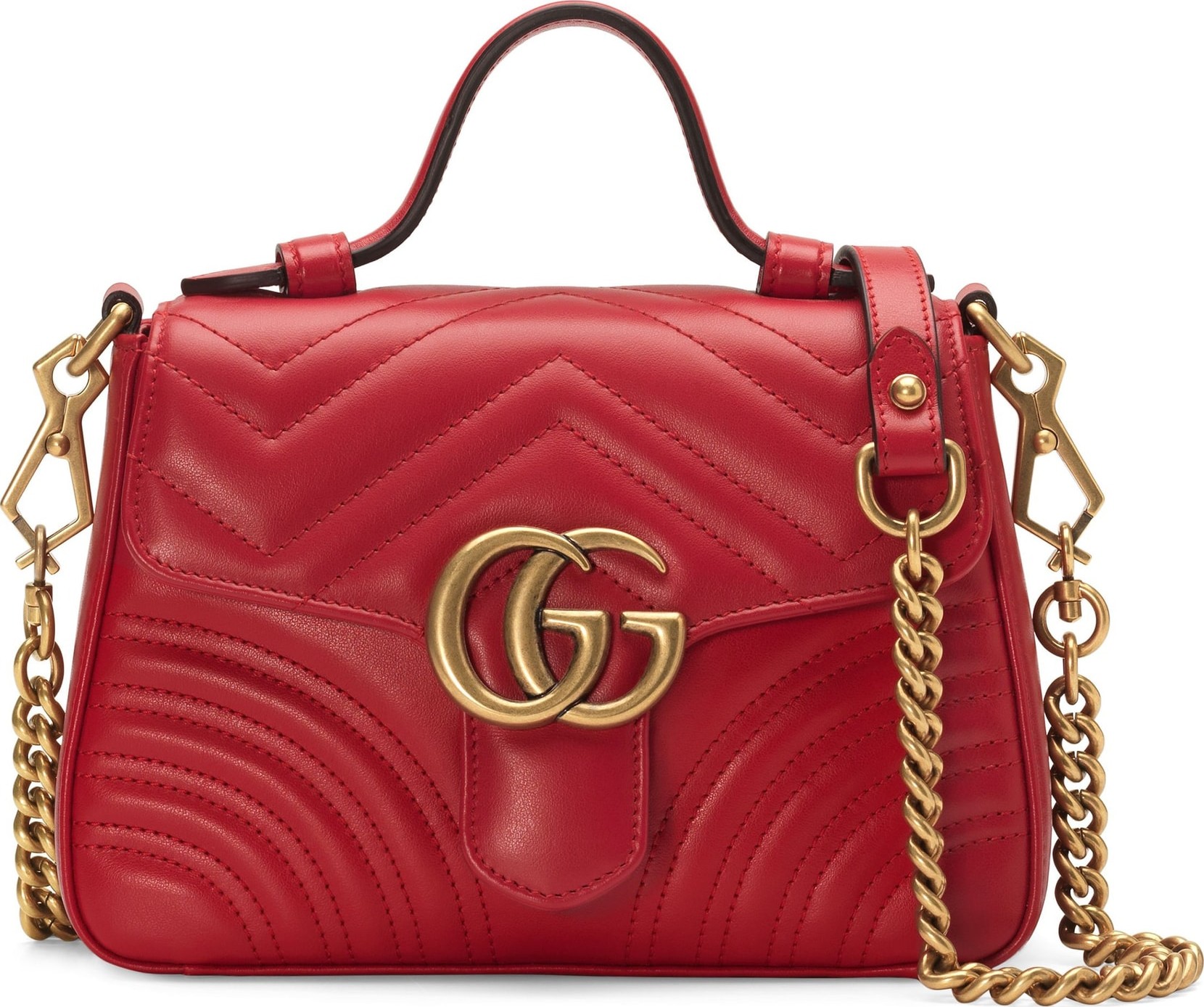 Gucci Marmont 2.0 Leather Top Handle Bag