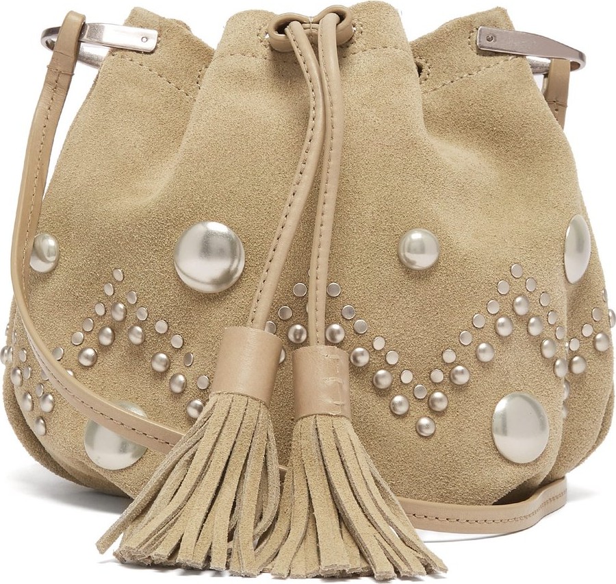 Isabel Marant Kylio studded suede bucket bag