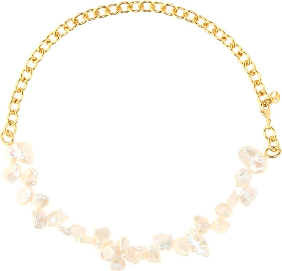 Anissa Kermiche Two Faced Shelly gold-plated pearl necklace