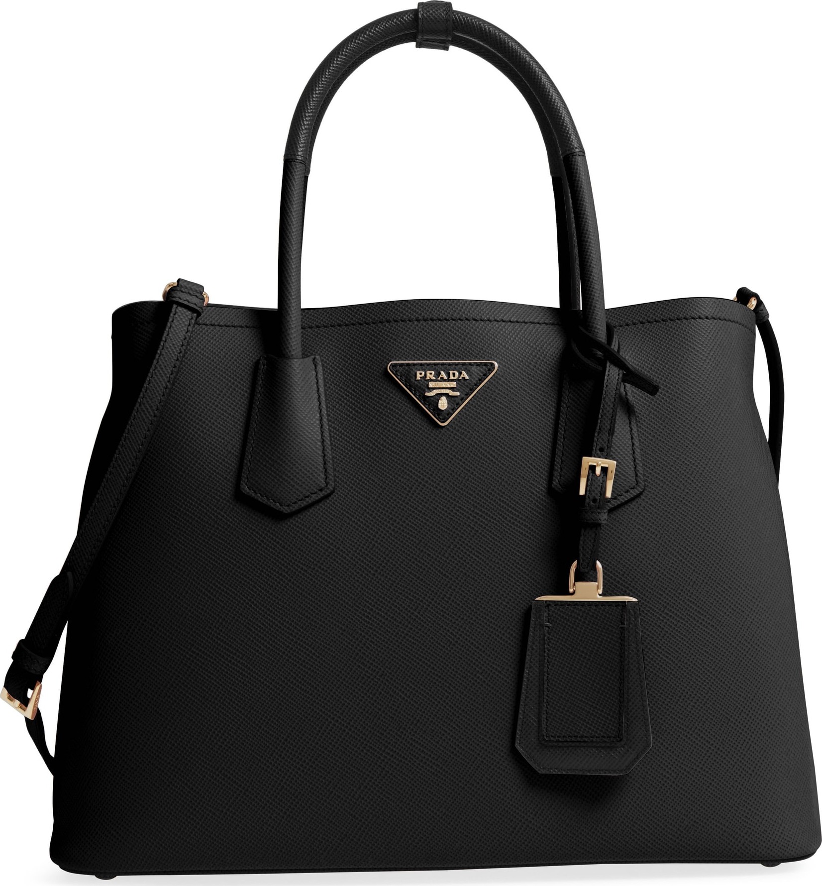 Prada Large Saffiano Double Tote