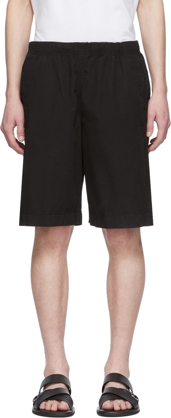 Ps By Paul Smith Black Poplin Shorts