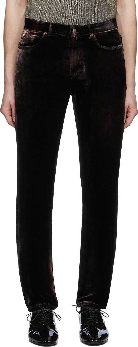 Saint Laurent Black Velvet Trousers