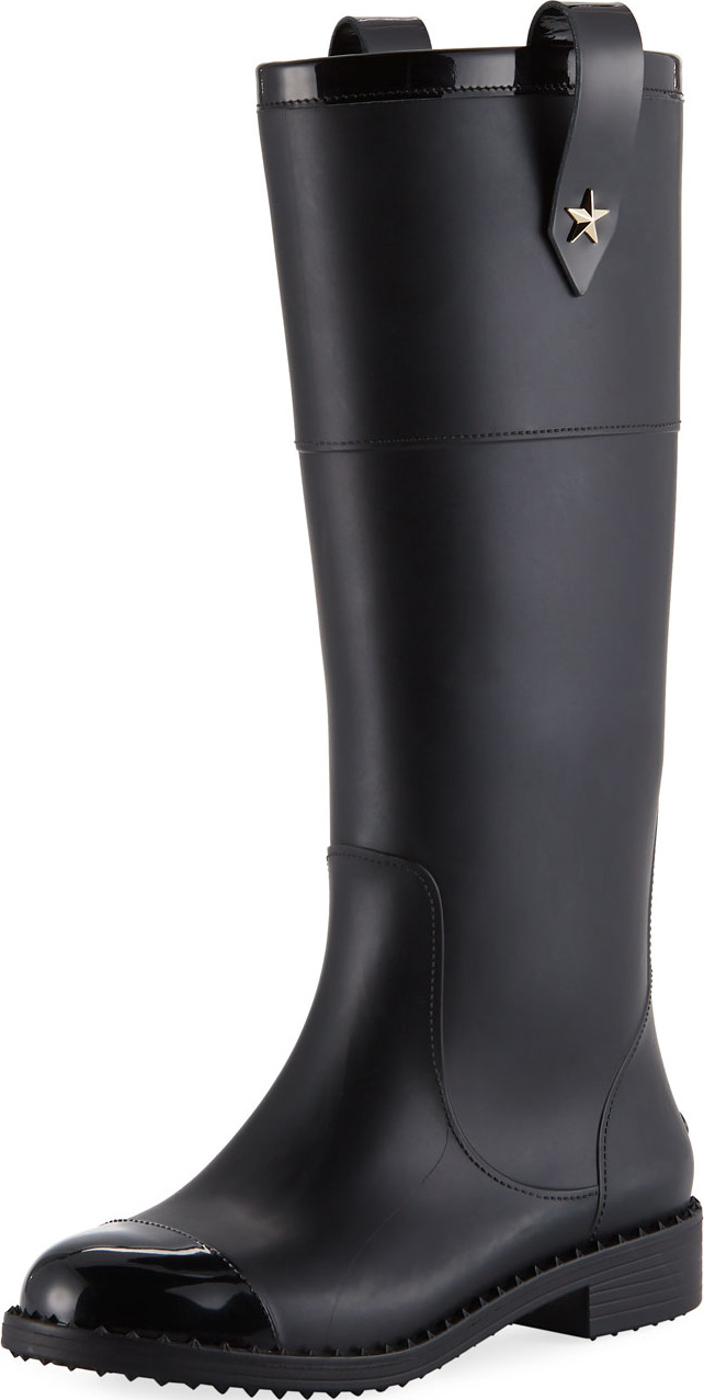 Jimmy Choo Edith Rubber Knee-High Rain Boot