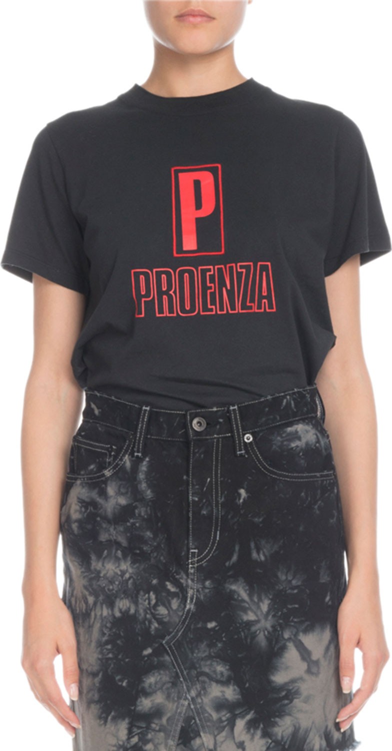 Proenza Schouler PSWL Short-Sleeve Logo Baby Tee