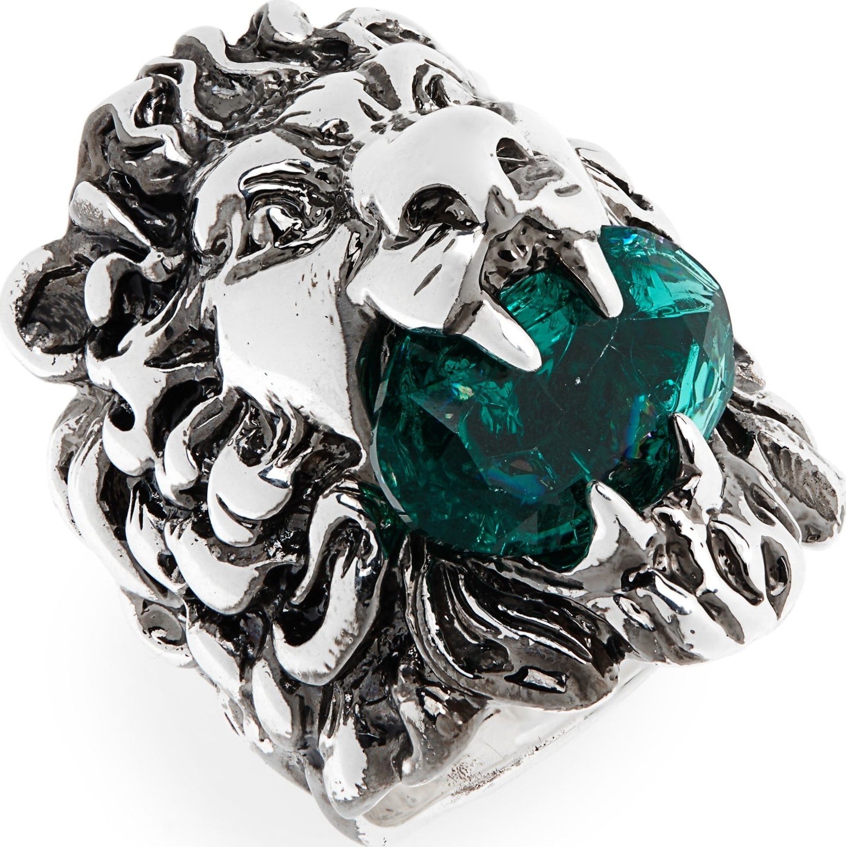 Gucci Lion Head Aureco Crystal Ring