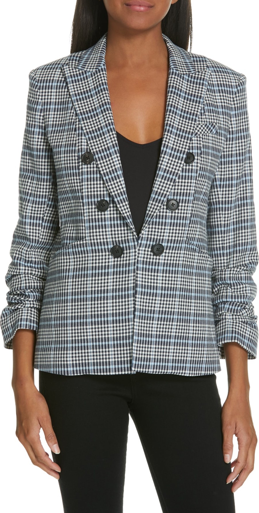 Veronica Beard Caldwell Plaid Dickey Jacket