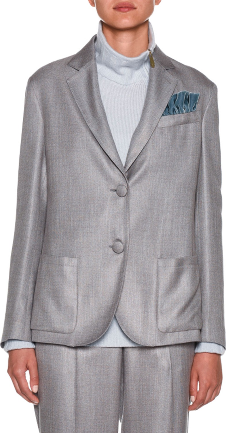 Giorgio Armani Melange Two-Button Blazer