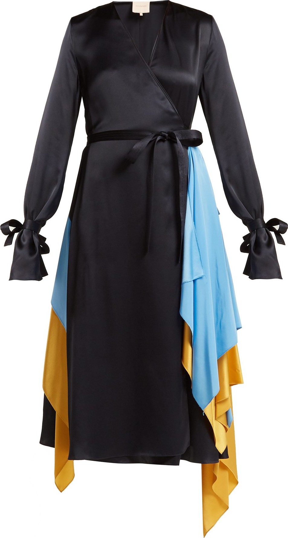 Roksanda Layered silk-satin wrap dress