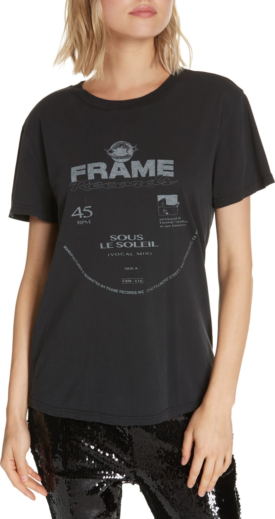 FRAME DENIM Worn Out Graphic Tee