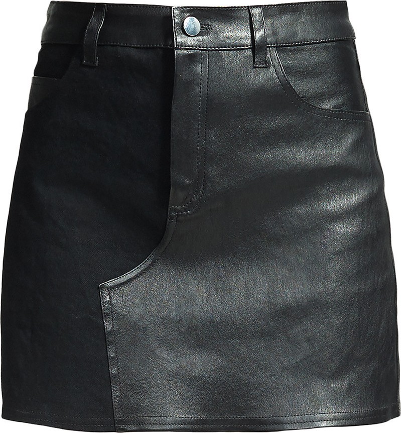 Amiri leather mini skirt