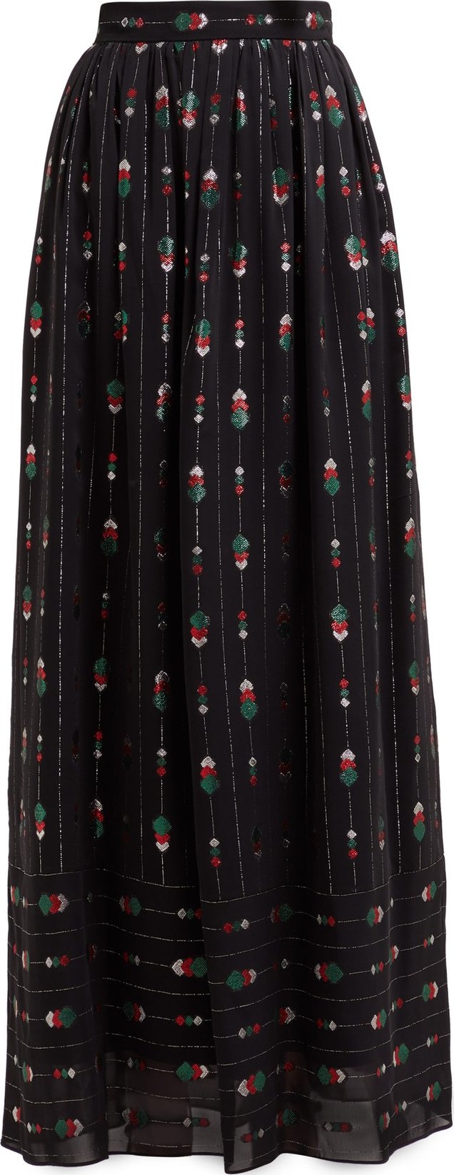 Gucci Geometric fil-coupé crepe skirt