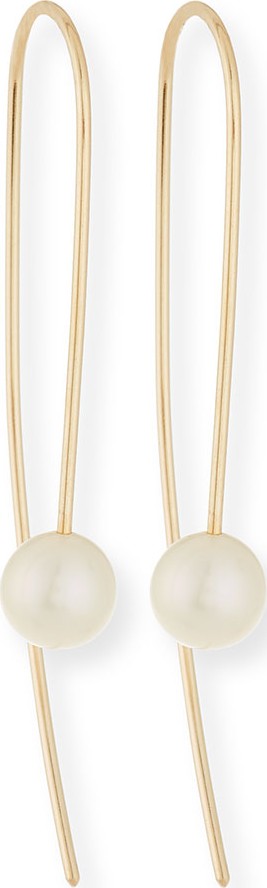 Zoe Chicco 14K Gold Pearl Thread-Through Earrings