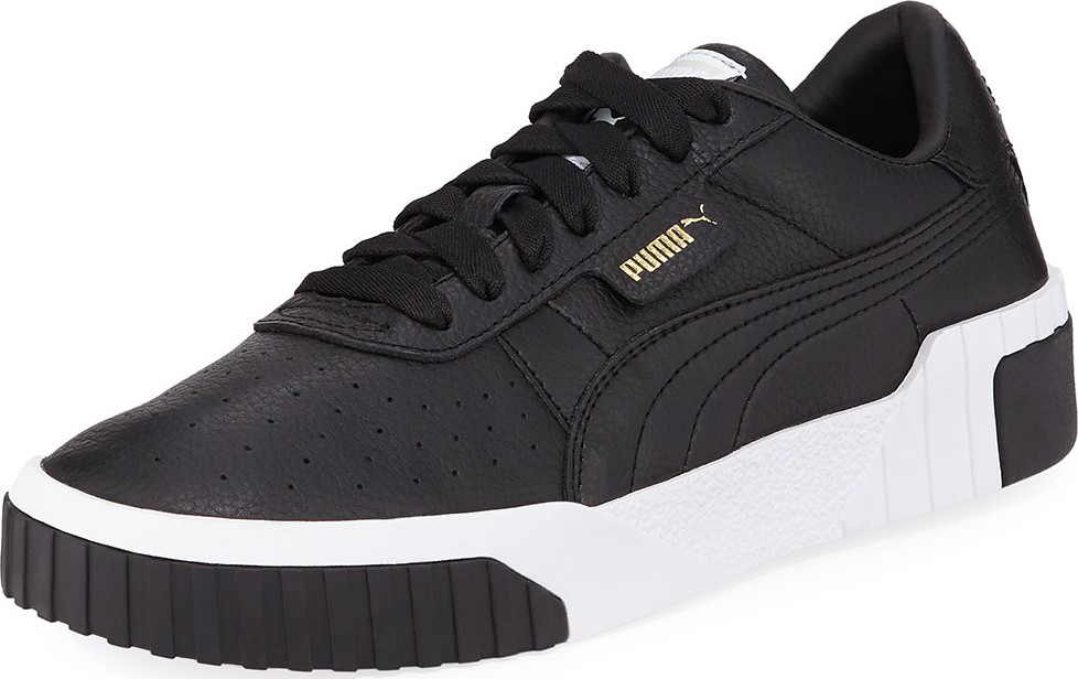 PUMA Cali Low-Top Pebbled Leather Sneakers