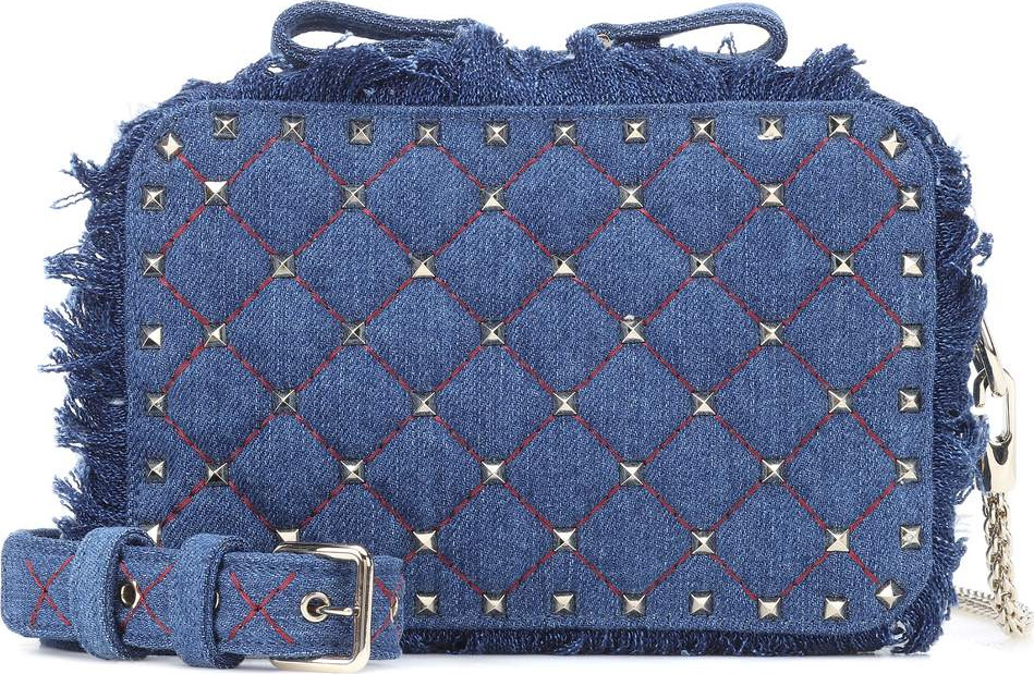 Valentino Valentino Garavani Rockstud Spike denim shoulder bag