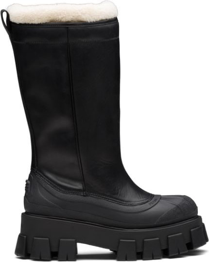 Prada - Monolith shearling-lined boots Prada - Monolith shearling-lined boots