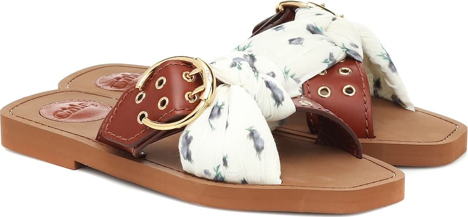 Chloe Woody embellished leather sandals