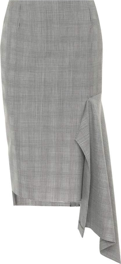 Balenciaga Plaid virgin wool skirt