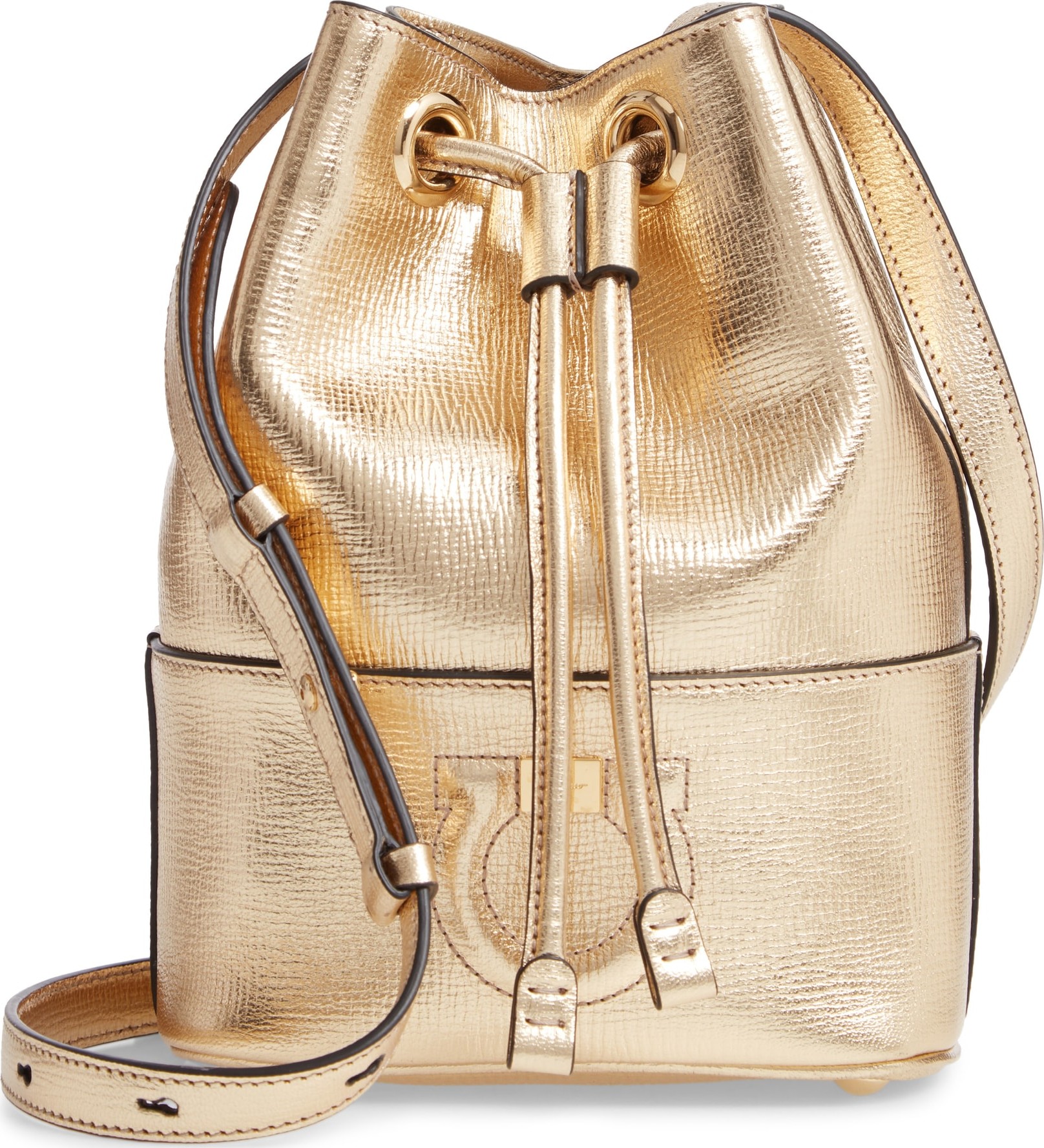 Salvatore Ferragamo City Quilted Gancio Bucket Bag