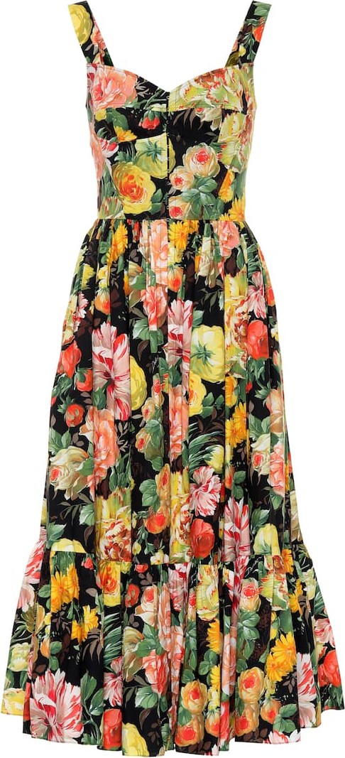 Dolce & Gabbana Floral-printed cotton dress