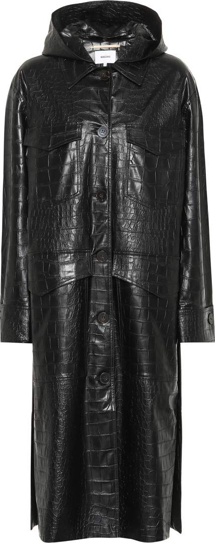 Nanushka Gus embossed faux leather coat
