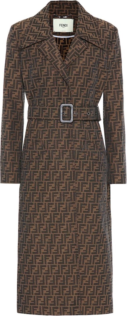 Fendi FF canvas trench coat