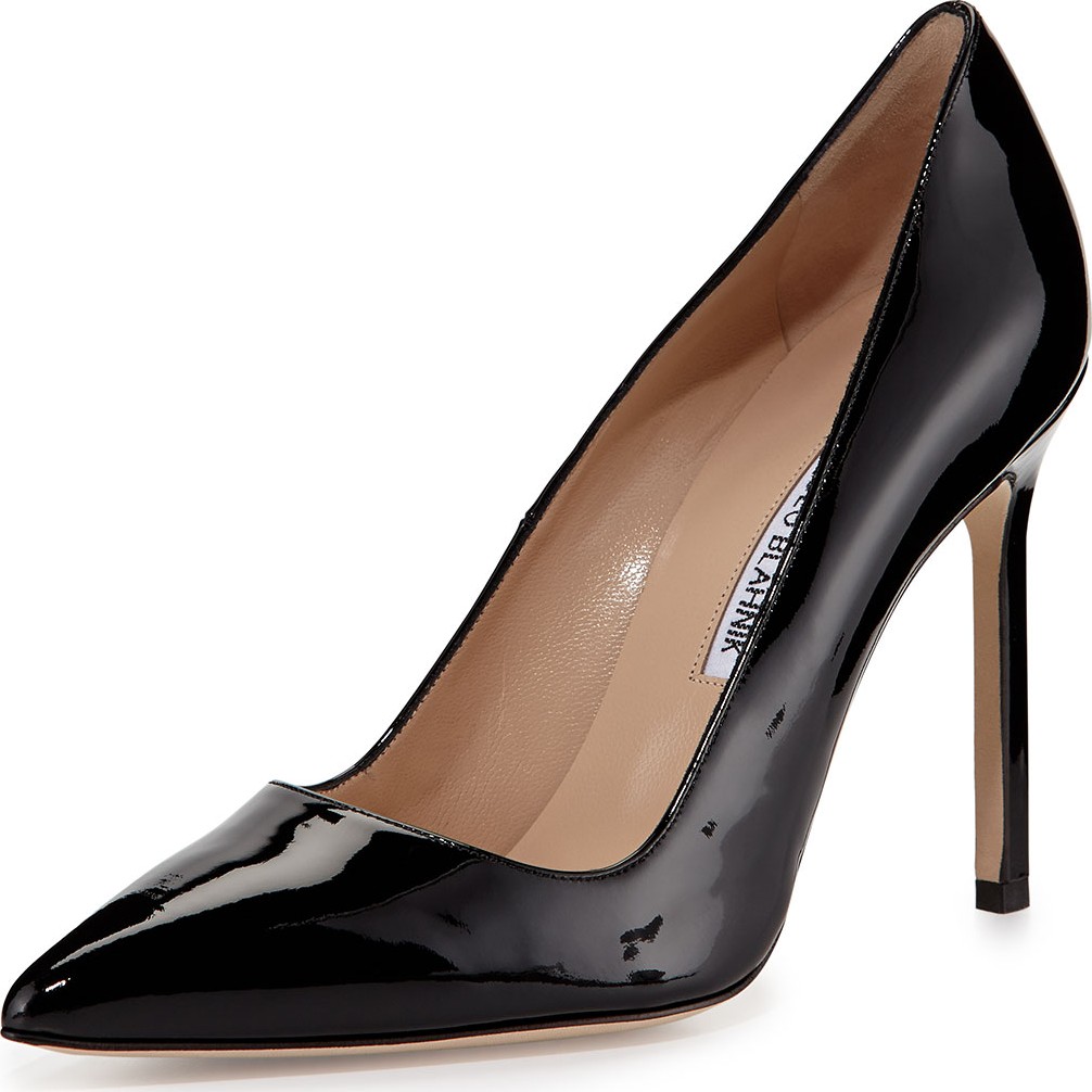 Manolo Blahnik BB Patent 105mm Pointed-Toe Pump