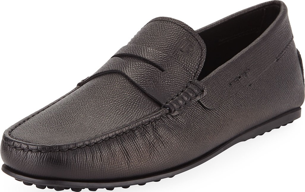 Tod's Men's Textured Leather Penny Driver