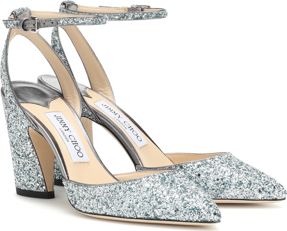 Jimmy Choo Micky 85 glitter pumps