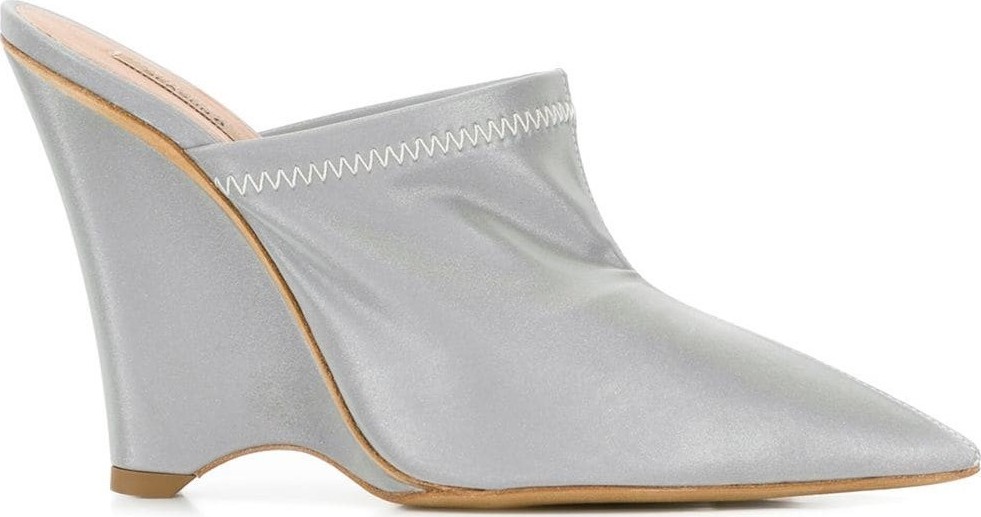 Yeezy angled wedge mules