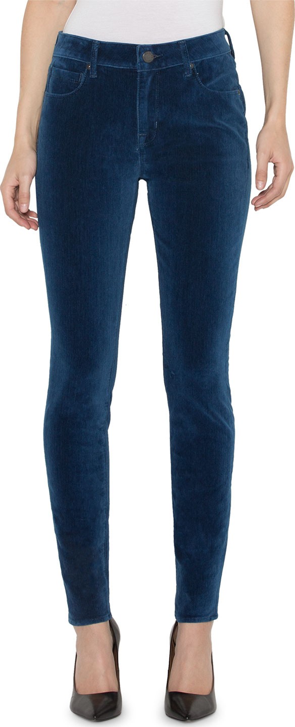 Parker Smith Ava Velvet Mid-Rise Skinny Jeans