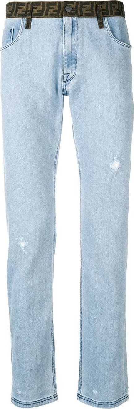 Fendi Logo waist jeans