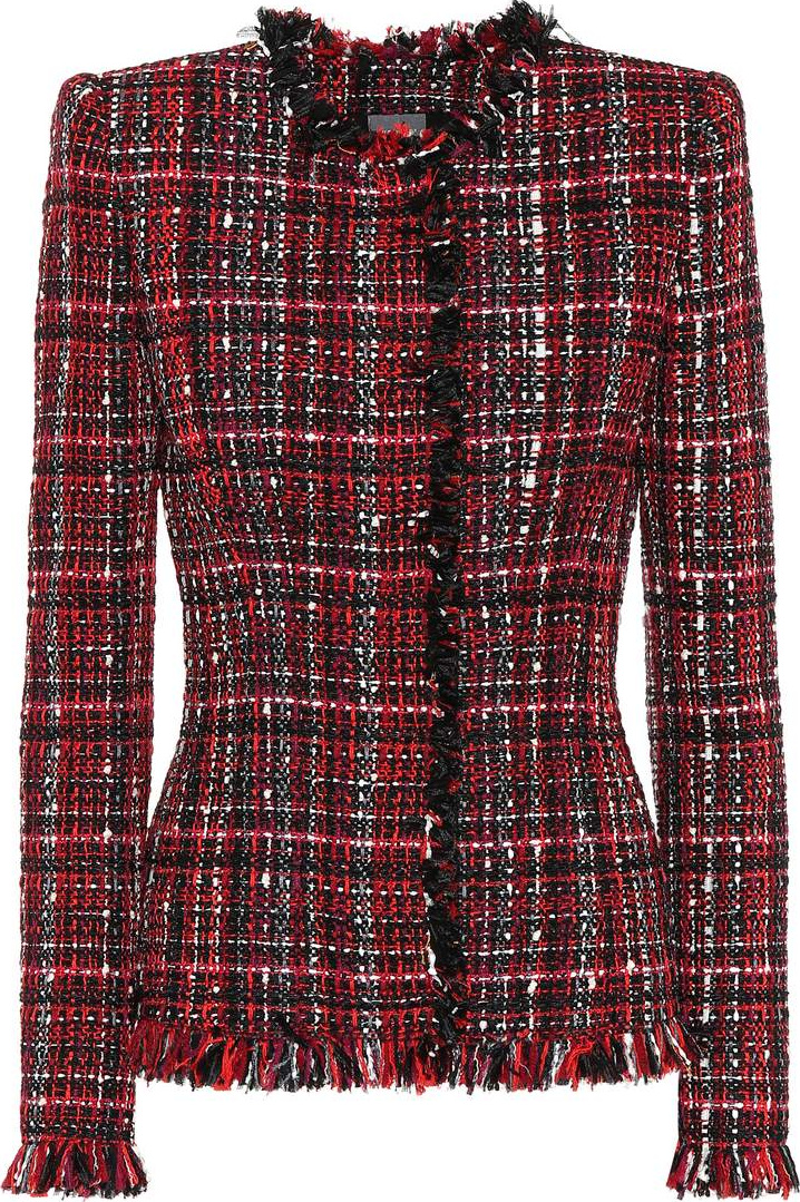 Alexander McQueen Tweed wool-blend jacket