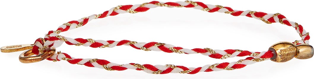 Alex and Ani Precious Threads Jasper Braid Bracelet, Red/Gold