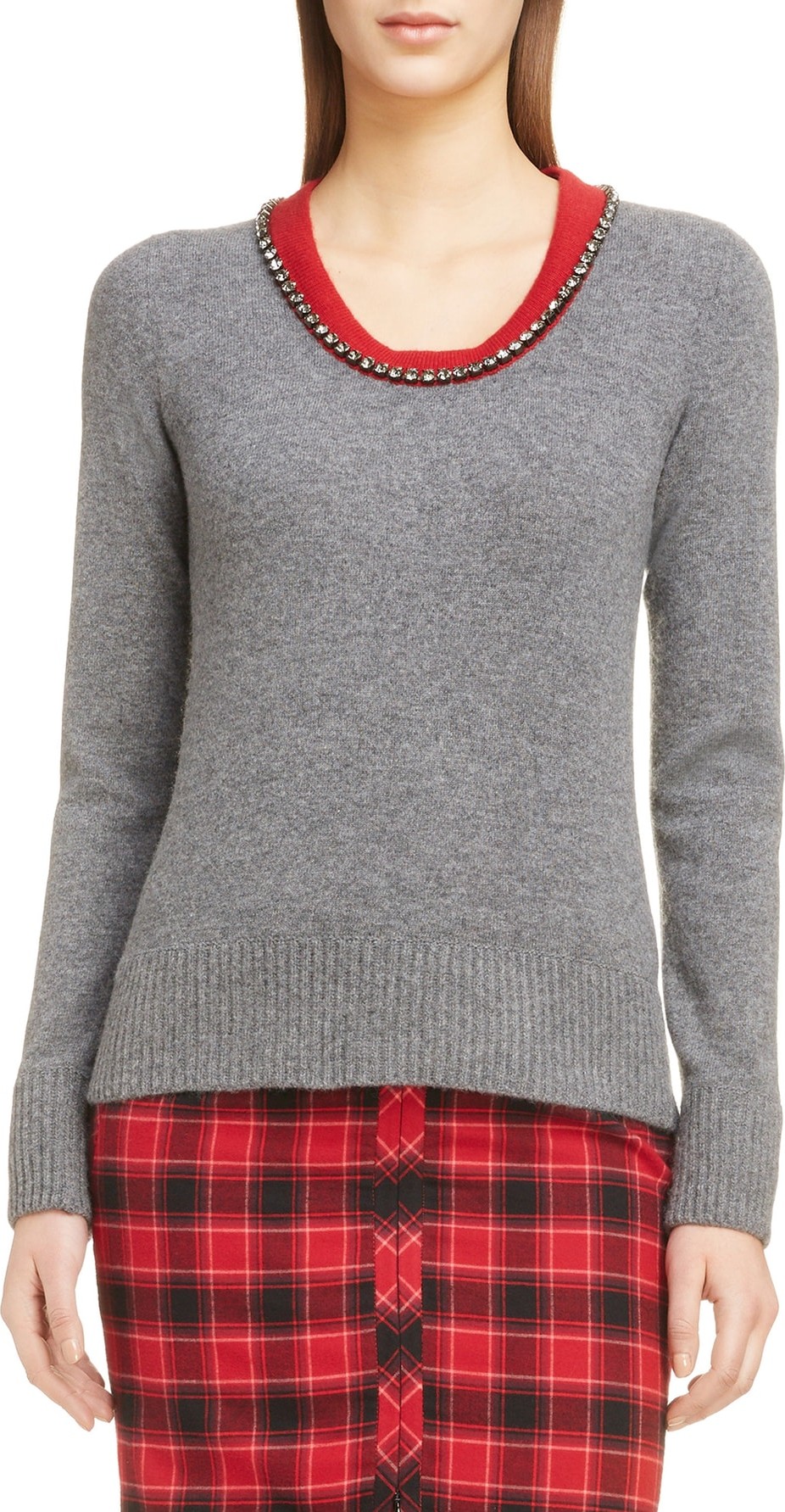 N°21 Nº21 Jewel Neck Wool Sweater