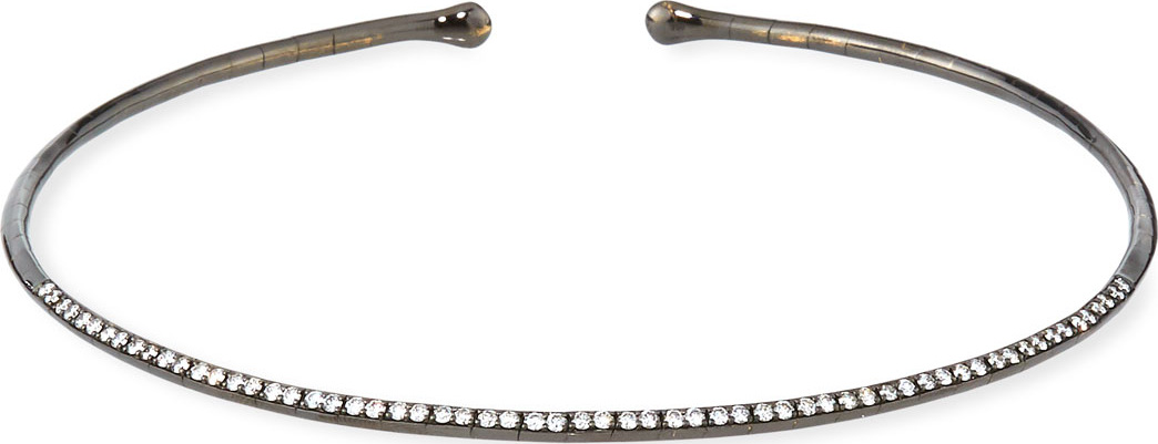 Etho Maria 18k Gold, Rhodium & White Diamond Choker Necklace