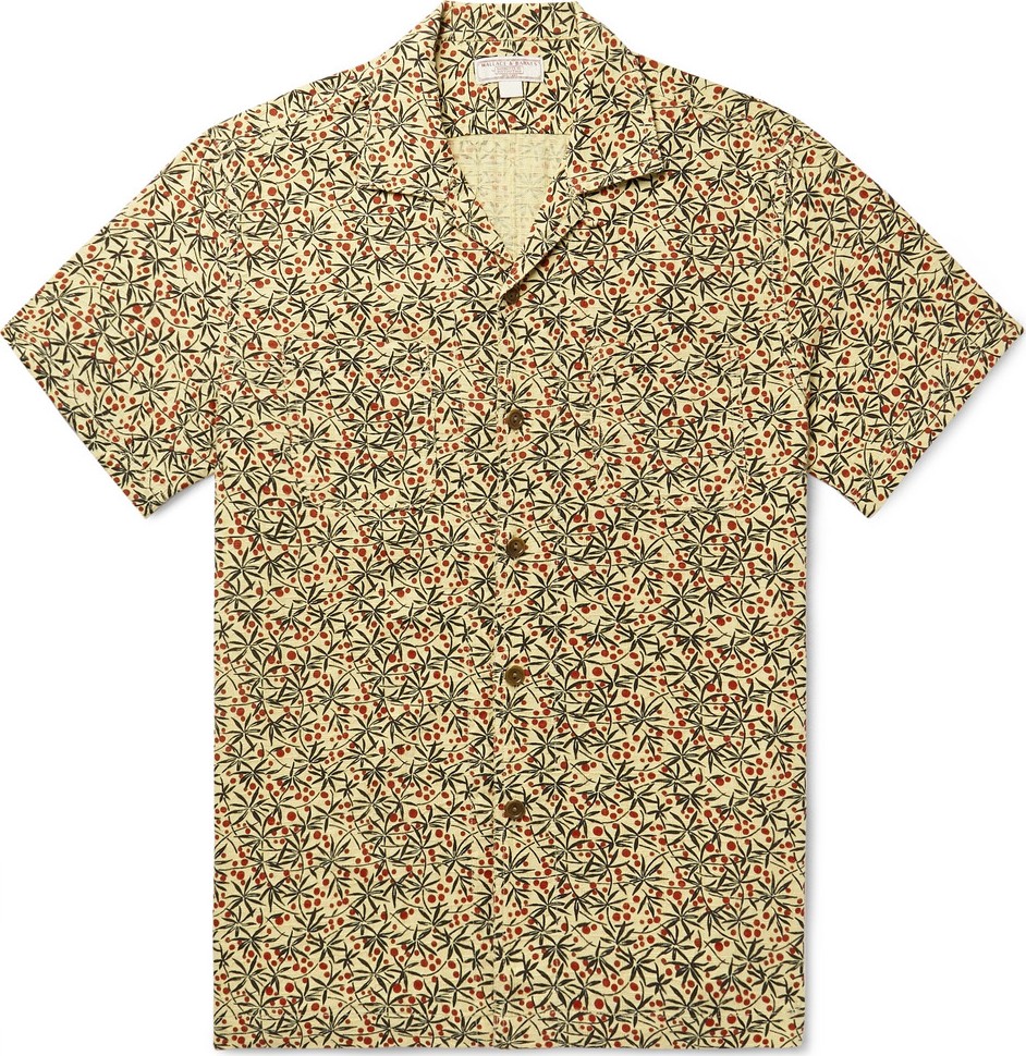 J.Crew Wallace & Barnes Slim-Fit Camp-Collar Printed Cotton-Jacquard Shirt