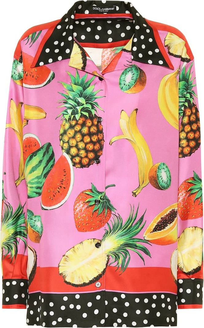 Dolce & Gabbana Printed silk-faille shirt