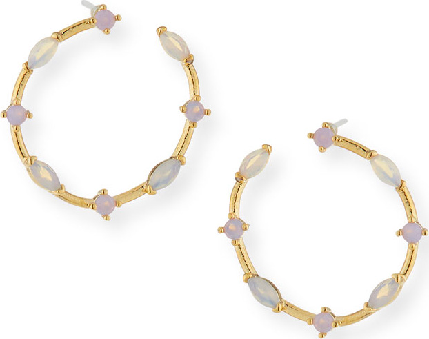 Tai Front-Facing Rose Stone Earrings