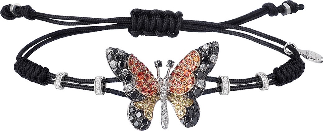 Pippo Perez 18k Diamond & Sapphire Butterfly Pull-Cord Bracelet