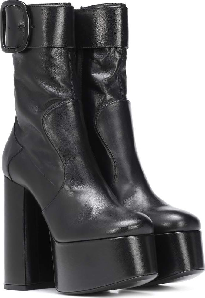 Saint Laurent Billy Platform leather ankle boots