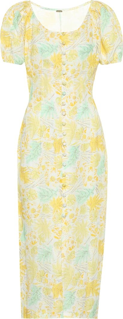 Cult Gaia Charlotte floral linen dress