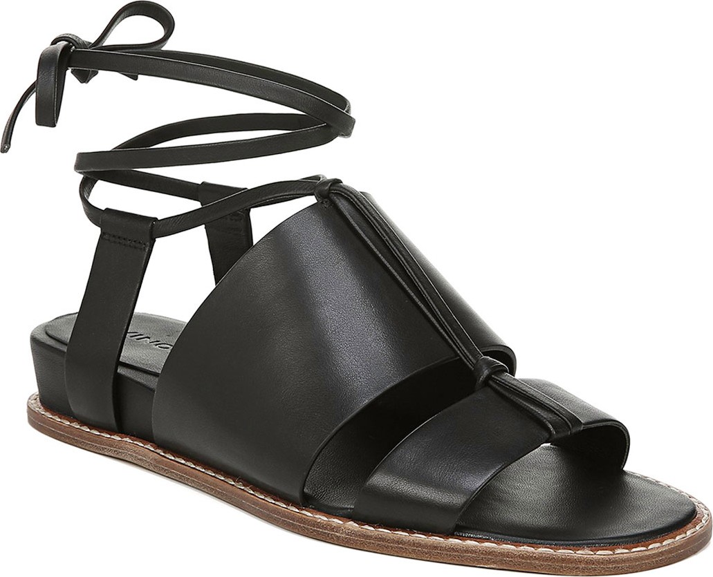Vince Forster Flat Ankle-Tie Sandals