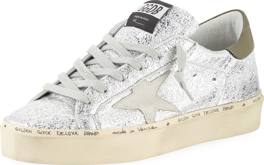 Golden Goose Deluxe Brand Hi Star Metallic Leather Platform Sneakers