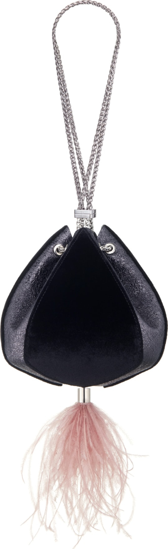 The Volon Cindy Leather & Velvet Clutch