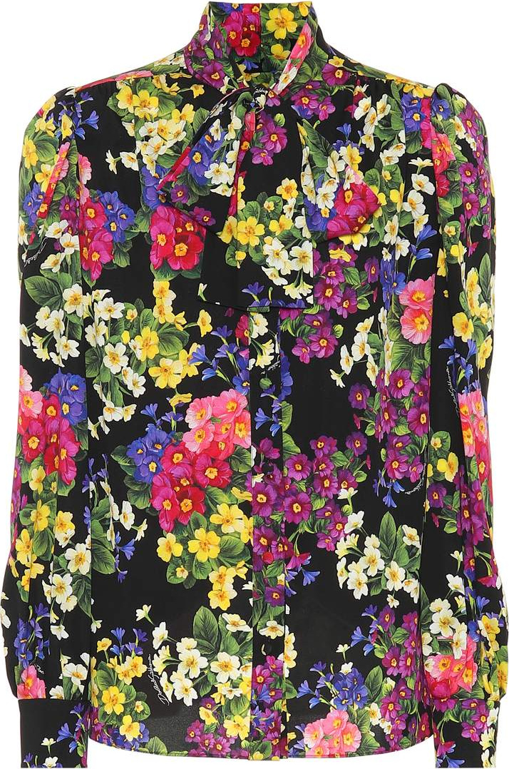 Dolce & Gabbana Floral silk-blend blouse