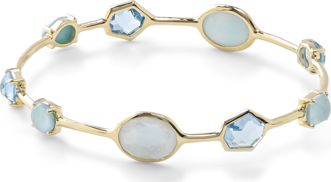 IPPOLITA 18K Gold Rock Candy Multi-Stone Bangle in Waterfall