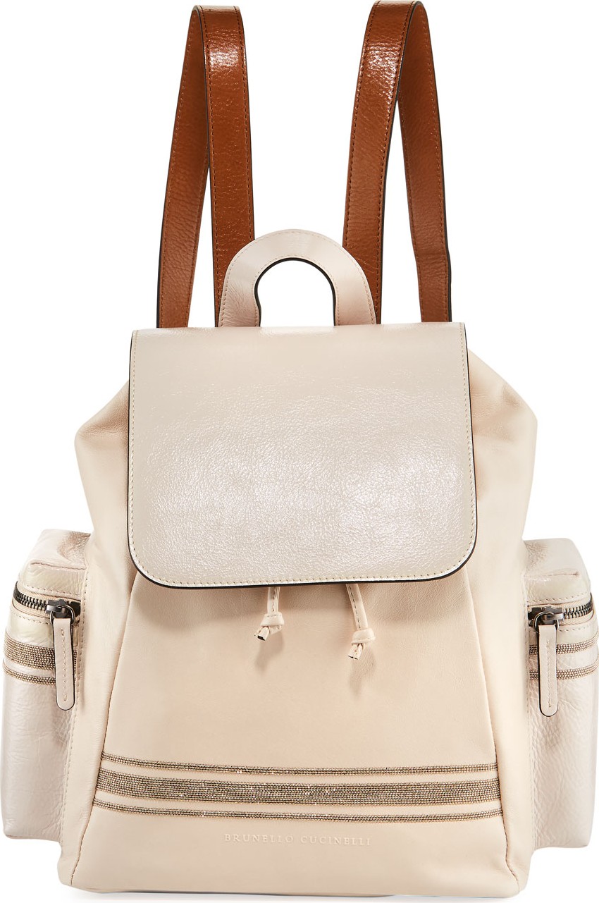 Brunello Cucinelli Multi-Pocket Leather Backpack