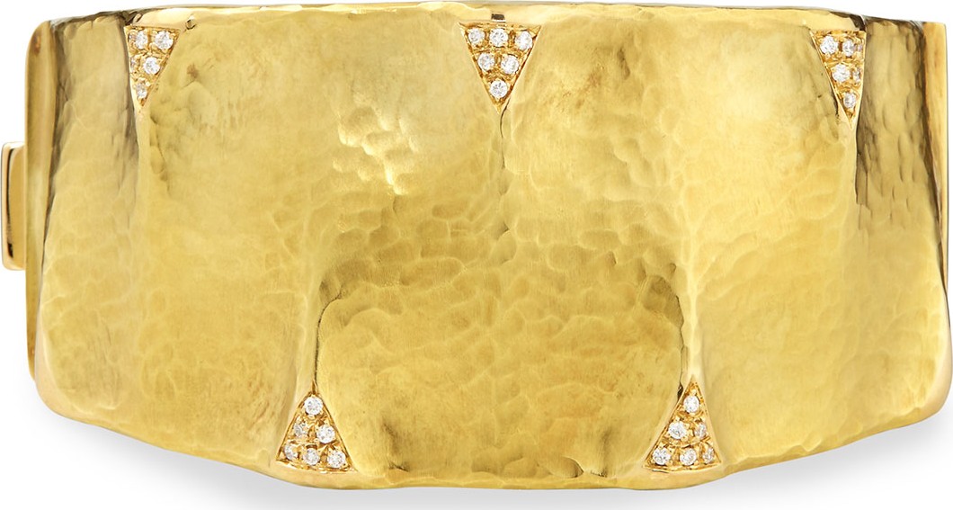 Vendorafa Dune 18k Gold and Diamond Cuff Bracelet